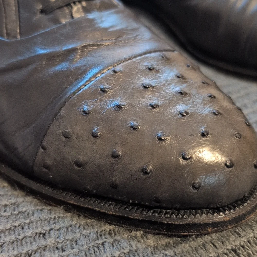 Authentic Moreschi Men's Leather Goatskin‎ Shoes Size 10 - Made In Italy